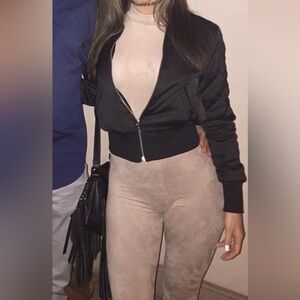 Faux suede cat suit. Fits like a glove.